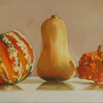 "Three pumpkins" başlıklı Tablo Lea Laboy tarafından, Orijinal sanat, Petrol