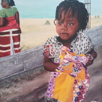 Pintura titulada "Enfant du Mozambique" por Leadaart, Obra de arte original, Acrílico