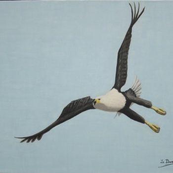 Painting titled "L'aigle" by Michel Le Darz, Original Artwork