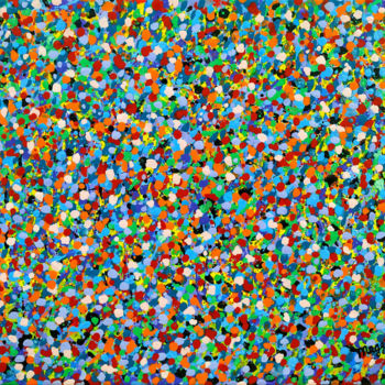 Painting titled "Colorful dotting or…" by Lee Art Gallery, Original Artwork, Acrylic