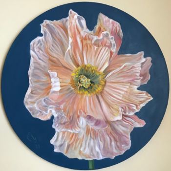 Ζωγραφική με τίτλο "Iceland poppy" από Lela Karamanishvili, Αυθεντικά έργα τέχνης, Λάδι