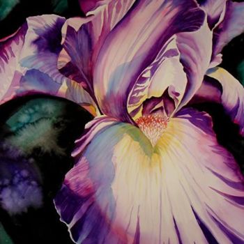 Peinture intitulée "Iris" par Lelia, Œuvre d'art originale