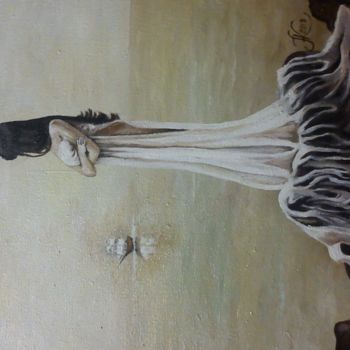 Ζωγραφική με τίτλο "Девушка у моря" από Елена Крутых, Αυθεντικά έργα τέχνης, Λάδι