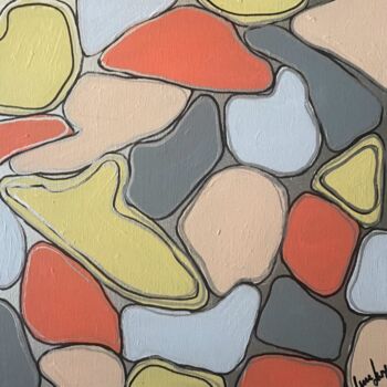 「Sea pebbles 3」というタイトルの絵画 Lena Langerによって, オリジナルのアートワーク, アクリル