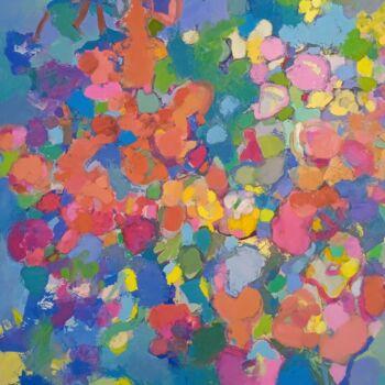 Peinture intitulée "Floral Scarf" par Elena Shraibman, Œuvre d'art originale, Huile