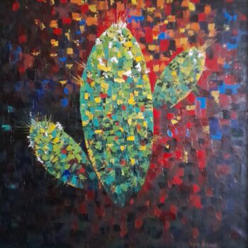Pintura titulada ""Cactus. Prickly li…" por Leo Adam (Leonid Shatsylo), Obra de arte original, Oleo