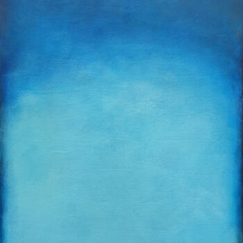 Malarstwo zatytułowany „Blue Grey Abstract…” autorstwa Leon Grossmann, Oryginalna praca, Akryl Zamontowany na Drewniana rama…