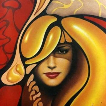 Painting titled "PASIPHAE" by Leon Alegria, Original Artwork, Oil