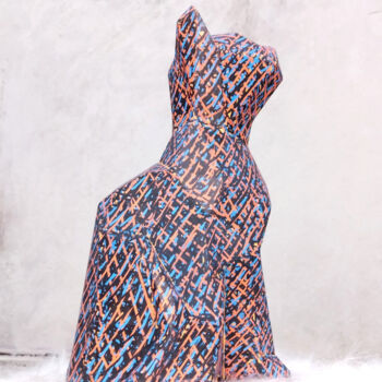 Escultura titulada "The Patterned Cat" por Leonardo Alonso, Obra de arte original, Resina