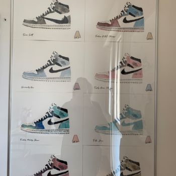 Peinture intitulée "Air Jordan 1 Series…" par Leonardo Arieti, Œuvre d'art originale, Aquarelle