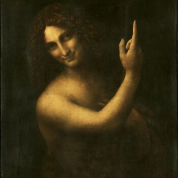 Peinture intitulée "Saint Jean le Bapti…" par Leonardo Da Vinci, Œuvre d'art originale, Huile