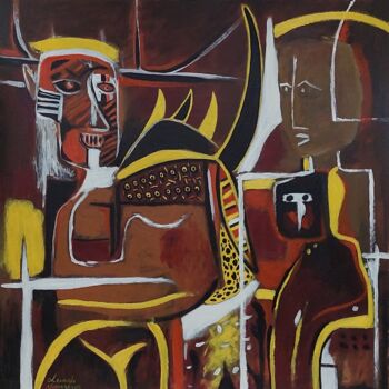 Painting titled "Minotauro" by Leonardo Nogueira, Original Artwork, Acrylic