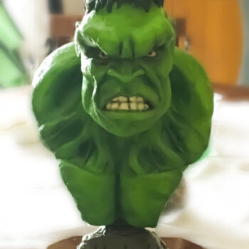 Sculpture intitulée "Hulk" par Carmelo Leone, Œuvre d'art originale, Résine