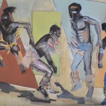 Pintura titulada "SANS TITRE 1" por Jean-Michel Leroux, Obra de arte original, Acrílico Montado en Otro panel rígido