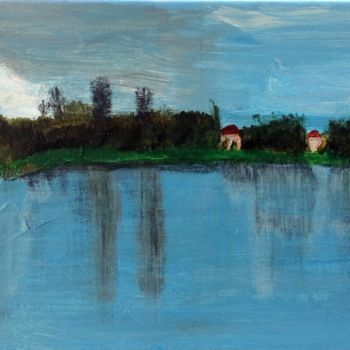 Painting titled "Etang de Brocas" by Les Couleurs De Claire, Original Artwork, Acrylic