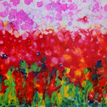绘画 标题为“Red Hot Summer” 由Lesley Blackburn, 原创艺术品, 墨