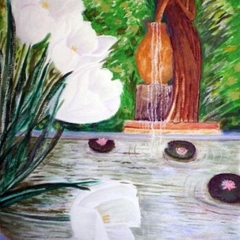 Pintura titulada "In the garden." por Socam, Obra de arte original, Oleo