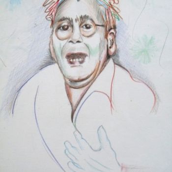 Dessin intitulée "Claude Nougaro" par Jacky Levillain, Œuvre d'art originale, Autre