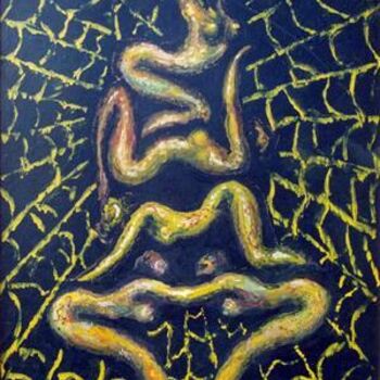Картина под названием "Yellow spider" - Lia Chechelashvili, Подлинное произведение искусства, Масло