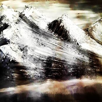 제목이 "Ночные горы"인 미술작품 Артем Гаценко로, 원작, 아크릴 나무 들것 프레임에 장착됨