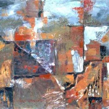 Картина под названием "Le mur de ma vie" - Lyria, Подлинное произведение искусства, Масло