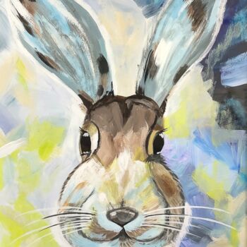 Pittura intitolato "Rabbit" da Lidiia Isakova, Opera d'arte originale, Acrilico