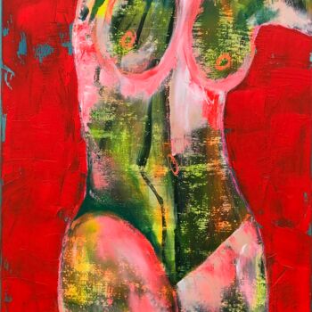 Schilderij getiteld "Nude" door Lilian Frohn, Origineel Kunstwerk, Acryl