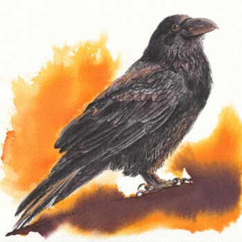 Drawing titled "Rabenvogel #22" by Lilla Varhelyi, Original Artwork, Ink