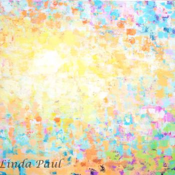 Painting titled "Happy Colorful Art…" by Linda Paul, Original Artwork, Acrylic