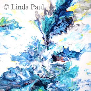 Peinture intitulée "Blue wave length pa…" par Linda Paul, Œuvre d'art originale, Acrylique