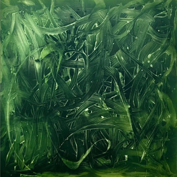 Painting titled "Undergrowth" by Linda Mcfetridge, Original Artwork, Acrylic Mounted on Wood Stretcher frame