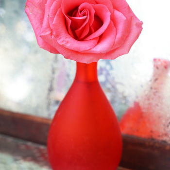 Photographie intitulée "Balzac Rose" par Lindy Powers, Œuvre d'art originale, Photographie numérique