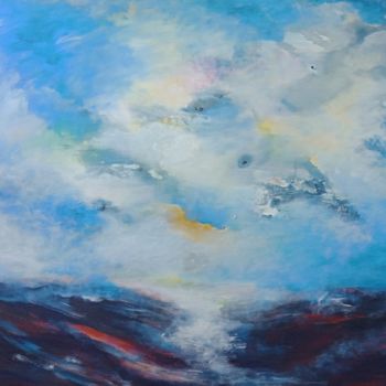 Painting titled "New day peaceful" by Linh Le Hai, Original Artwork, Acrylic