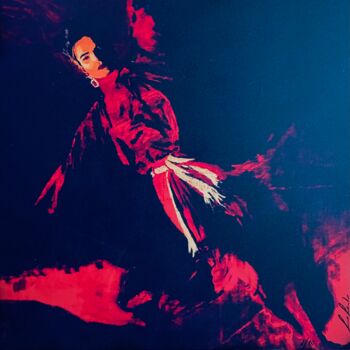 Obrazy i ryciny zatytułowany „La donna in rosso” autorstwa Lino Scerbo, Oryginalna praca, Cyfrowy wydruk