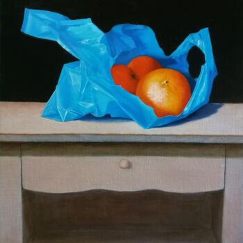 Schilderij getiteld "Oranges du Portugal." door Lionel Crotet (nel), Origineel Kunstwerk, Olie
