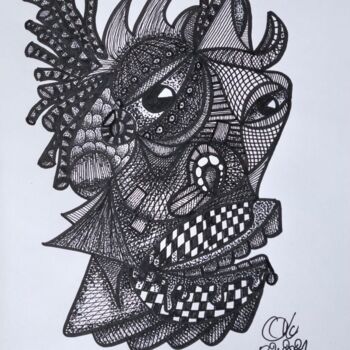 Drawing titled "BOB" by Lionel Hosxe, Original Artwork, Marker