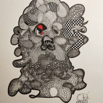 Drawing titled "SANDROS" by Lionel Hosxe, Original Artwork, Marker