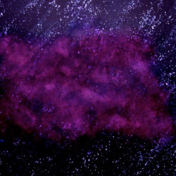 Malerei mit dem Titel "Purple Nebula, abst…" von Liza Peninon, Original-Kunstwerk, Acryl