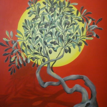 Schilderij getiteld "ELIA" door Lilian Manolakaki/ Lm Artist, Origineel Kunstwerk, Olie
