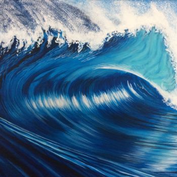 Peinture intitulée "Vagues 06" par Ln, Œuvre d'art originale, Acrylique