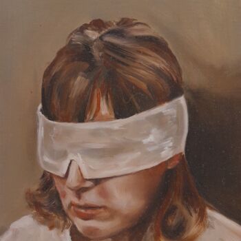 제목이 "The blindfold."인 미술작품 Loïc Desroeux로, 원작, 기름