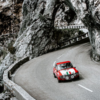 Photography titled "1969 Lancia Fulvia…" by Loïc Kernen, Original Artwork, Digital Photography Mounted on Wood Panel