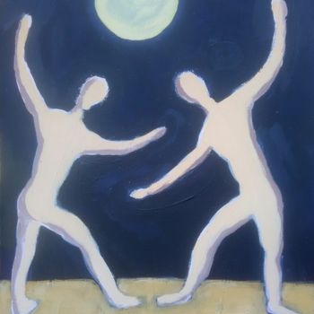 Ζωγραφική με τίτλο "Les danseurs de lune" από François Longère, Αυθεντικά έργα τέχνης, Ακρυλικό