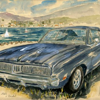 "Dodge Charger 1969…" başlıklı Tablo Loran De Cevinne tarafından, Orijinal sanat, Suluboya