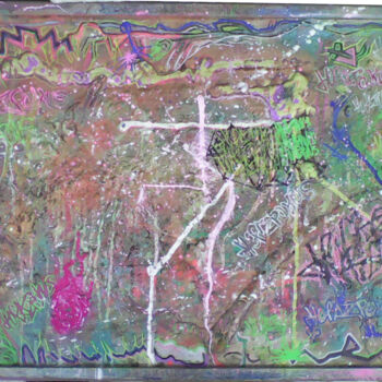 绘画 标题为“Messy Order” 由Lord Faz, 原创艺术品, 标记 安装在木质担架架上