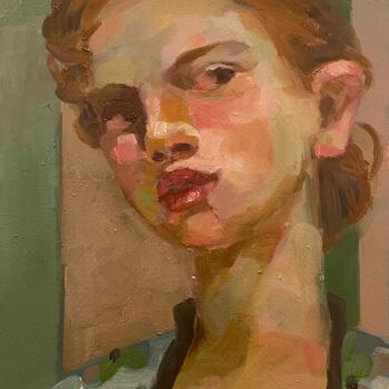 Peinture intitulée "Green evening" par Lorena Iavorschi, Œuvre d'art originale, Huile