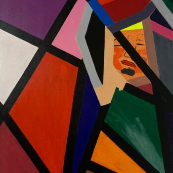 Pintura titulada "DONNA MODERNA" por Lorenzo Polidori, Obra de arte original, Acrílico Montado en Bastidor de camilla de mad…