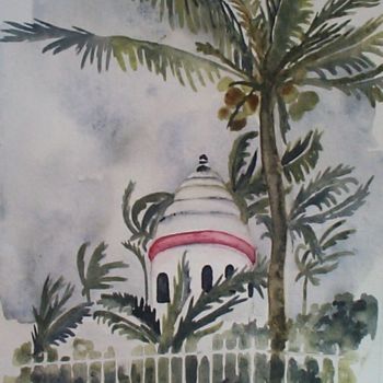 Peinture intitulée "temple Malbar" par Louise, Œuvre d'art originale