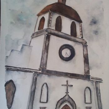 Peinture intitulée "Eglise de St Louis" par Louise, Œuvre d'art originale
