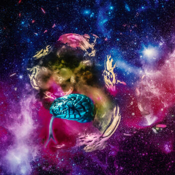 Arte digital titulada "Abstract Nebula Sna…" por Lecointre Patrick Artiste - Photographe, Obra de arte original, Pintura Dig…